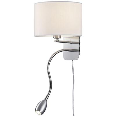 LED Wandlamp E14 - Warm Wit 3000K - OSRAM LEDs - Mat Wit Aluminium