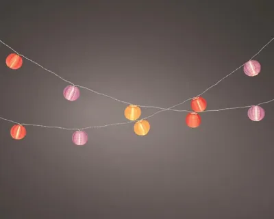 Lumineo LED lichtslinger Ø7,5 cm x 270 cm kleuren/warm wit