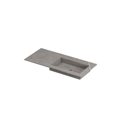 INK Post Wastafel Keramische Slab Envelop Bak Rechts met 1 Kraangat - 1000x450x10 mm - Armani Grey Mat