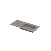INK Post Wastafel Keramische Slab Envelop Bak Rechts met 1 Kraangat - 1000x450x10 mm - Armani Grey Mat - thumbnail