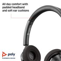 POLY Blackwire 3320 Headset Bedraad Hoofdband Kantoor/callcenter USB Type-A Zwart, Rood - thumbnail