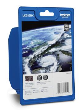 Brother Inktcartridge LC-985BK Origineel 2-pack Zwart LC985BKBP2DR