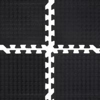 VidaXL Rubbertegel 12 mm 90x120 cm zwart - thumbnail