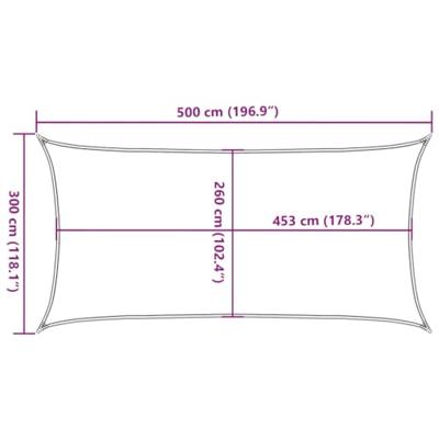 VidaXL Zonnezeil 5x3 m 100% polyester oxford zandkleurig
