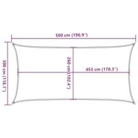 VidaXL Zonnezeil 5x3 m 100% polyester oxford zandkleurig - thumbnail