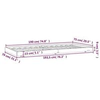 Bedframe zonder matras massief grenenhout 75x190 cm - thumbnail