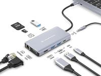 Conceptronic DONN20G notebook dock & poortreplicator Bedraad USB 3.2 Gen 1 (3.1 Gen 1) Type-C Grijs - thumbnail
