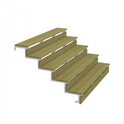 Stalen Buitentrap 5 Treden - 34,2º - 180 CM Breed