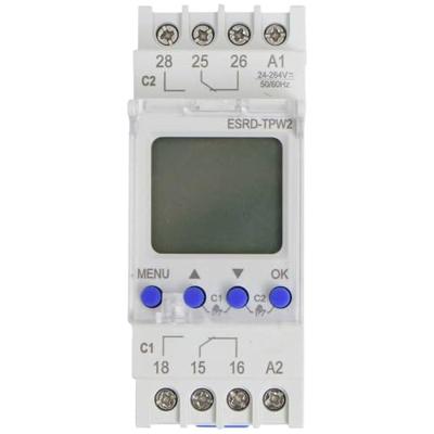 Counttec S2K90 Schakelklok voor DIN-rails ESRD-TPD2 Multifunctioneel, Weekprogramma, Dagprogramma, Vakantieprogramma