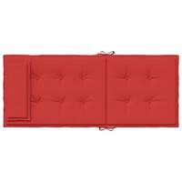 VidaXL Stoelkussens 4 st hoge rug oxford stof rood - thumbnail