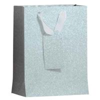 Cadeautas IG Group Zilver glitter 175x98x229mm | 12 stuks - thumbnail