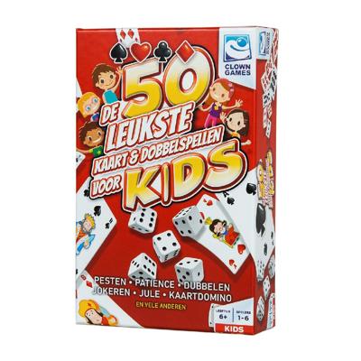 Clown Games kids 50 kaart & dobbel spellen