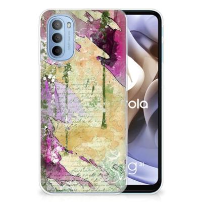 Hoesje maken Motorola Moto G31 | G41 Letter Painting Hoesje maken Motorola Moto G31 | G41 Letter Painting