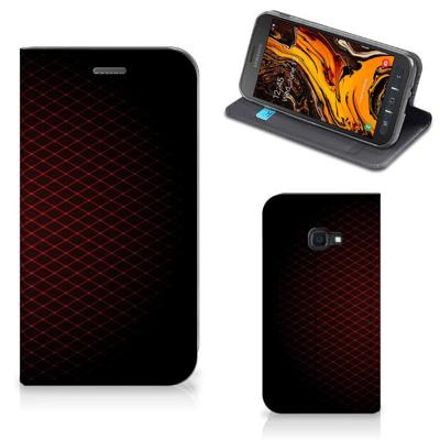 Samsung Galaxy Xcover 4s | Hoesje met Magneet | Geruit Rood