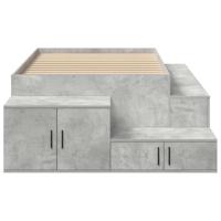Opbergbedframe Beton Grijs 244 x 127 x 53.5 cm Bewerkt hout - thumbnail