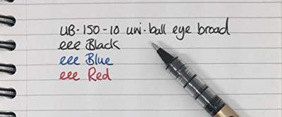 Boligrafo de tinta líquida Uni-Ball Rollerball Eye Broad UB-150 Zwart 1 mm (12 Onderdelen)