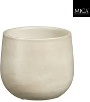 Mica Decorations bloempot sevilla terracotta 15x13cm off white - thumbnail