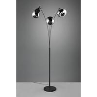 Trio Staande vloerlampLumina zwart armatuur met chroom glas - 417000332 - thumbnail