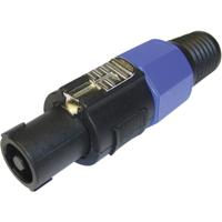 Cliff FM1245 Luidsprekerconnector Stekker, recht Aantal polen: 4 Zwart, Blauw 1 stuk(s) - thumbnail