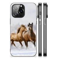 iPhone 14 Pro Max Dierenprint Telefoonhoesje Paarden - thumbnail