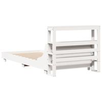 Bedframe zonder matras massief grenenhout wit 75x190 cm - thumbnail