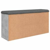 Schoenenbank 102x32x50 cm bewerkt hout betongrijs - thumbnail