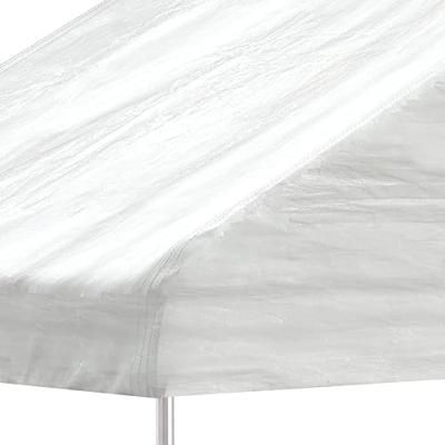 Prieel met dak 20,07x2,28x2,69 m polyetheen wit