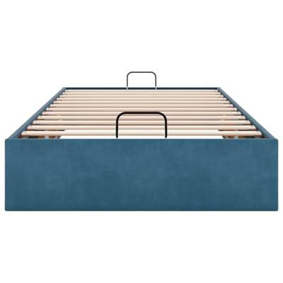 Bedframe zonder matras 100x200 cm fluweel donkerblauw