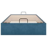 Bedframe zonder matras 80x200 cm fluweel donkerblauw - thumbnail