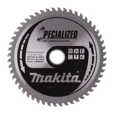 Makita Cirkelzaagblad voor Aluminium | Specialized | Ø 150mm Asgat 20mm 52T - B-47064 - thumbnail