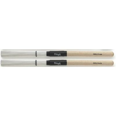Stagg SBRU10-WN nylon brushes met houten greep - thumbnail