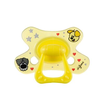 Difrax fopspeen Natural Woezel & Pip 6m+ siliconen Difrax fopspeen Natural Woezel & Pip 6m+ siliconen