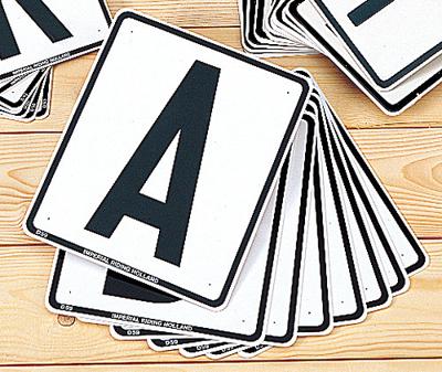 Dressuurletters groot 8 letters 20 x 25cm