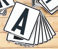 Dressuurletters groot 8 letters 20 x 25cm - thumbnail