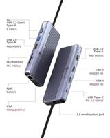 ICY BOX ib-dk4062-cpd 12-in-1 dockingstation (aluminium) - thumbnail