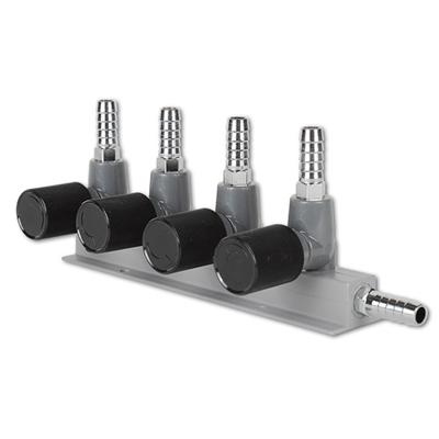 Luchtverdeler 9 mm - 4 uitgangen