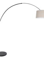 Steinhauer Vloerlamp Sparkled light 9830 zwart kap grof linnen grijs - thumbnail