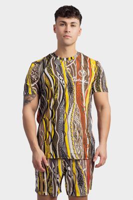 Carlo Colucci C3447 721 T-Shirt Heren - Maat XXL - Kleur: WitZwartGeelBruinOranje | Soccerfanshop Carlo Colucci C3447 721 T-Shirt Heren - Maat XXL - Kleur: WitZwartGeelBruinOranje | Soccerfanshop