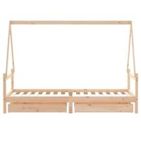 Kinderbedframe met lades 80x200 cm massief grenenhout - thumbnail
