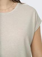 Only Onlclaudia S/s Glitter Stripe Top Jrs 15318422 T-shirt Korte Mouw Cloud Dancer Gold Lurex Stripe - thumbnail