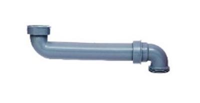 Kirchhoff ECO-SAVE kunststof ruimtebesparende gootsteenafvoerbocht, grijs, 1 1/2" IT x 290 mm x 1 1/2" ET - 98833849