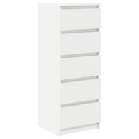 Dressoir met lades 37,5x35x99 cm spaanplaat wit - thumbnail