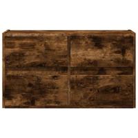Tv-wandmeubel met LED-verlichting 80x31x45 cm gerookt eiken - thumbnail