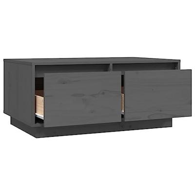 Salontafel 80x50x35 cm massief grenenhout grijs