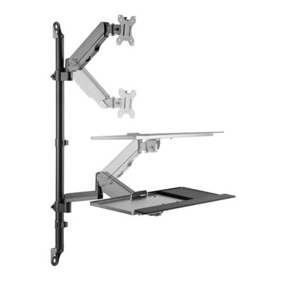 My Wall HL64L Monitor-wandbeugel Aantal monteerbare displays: 1 Display(s) 43,2 cm (17) - 81,3 cm (32) Zwart In hoogte verstelbaar, Kantelbaar, Zwenkbaar,