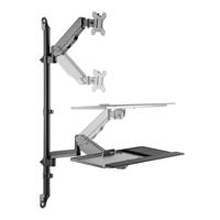 My Wall HL64L Monitor-wandbeugel Aantal monteerbare displays: 1 Display(s) 43,2 cm (17) - 81,3 cm (32) Zwart In hoogte verstelbaar, Kantelbaar, Zwenkbaar, - thumbnail