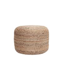 LABEL51 Poef gevlochten jute naturel - thumbnail