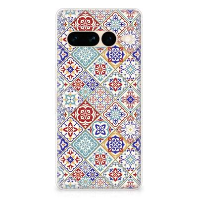 Google Pixel 7 Pro | TPU | Siliconen hoesje | Tiles Color