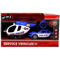 Rapid Wheels Politievoertuigenset Helicopter En Auto Met Licht - thumbnail