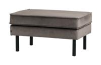 WOOOD Hocker 'Rodeo' Velvet, kleur Taupe - thumbnail